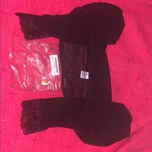 Black Sheer Mesh Mini Jacket / Shrug